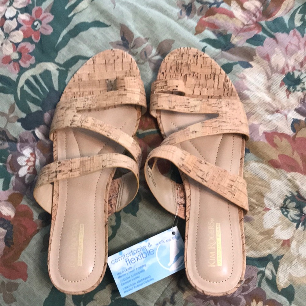 Never worn cork looking sandals  by Kim Rogers